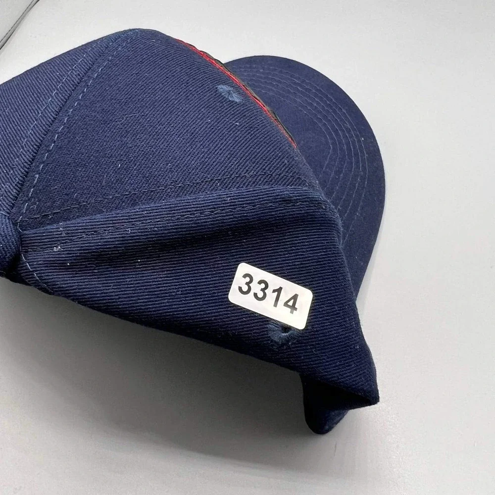 Backwoods Hat‎ Men Navy Blue Red Embroidered Snap Back Cap